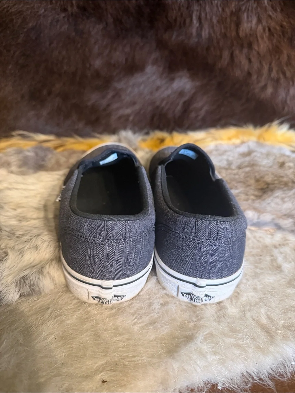 Men's Slip-On Canvas Sneakers - Charcoal Gray 8.5 (5240)